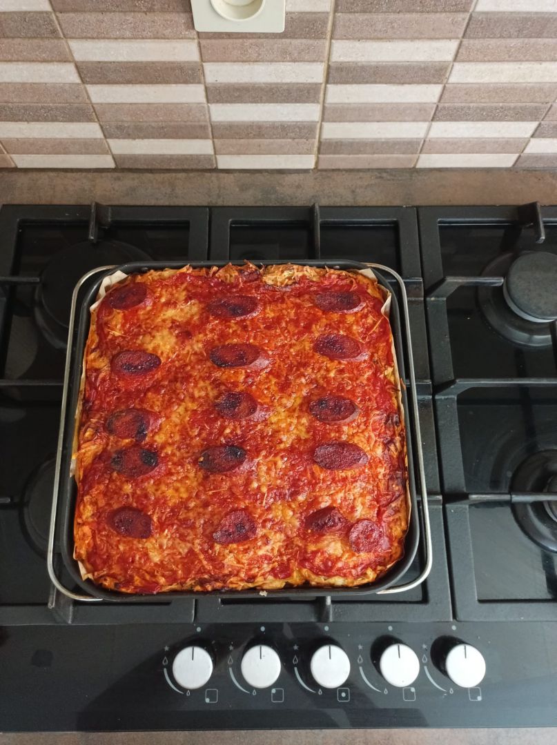 Recette 🌯 Wrap 🍕 pizza 🍅 tomaté au Serrano , chorizo et 🧀 Comté (Combi Ninja) sur Gigi est en cuisine