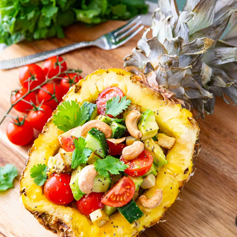 Recette Salade 🍍 ananas et 🍅 tomates sur chrisrecettes