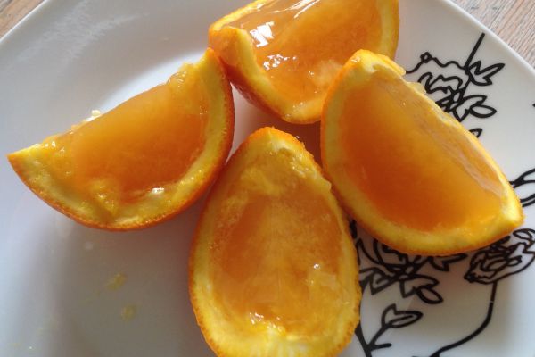 Recette Oranges jelly - 1 pp une orange