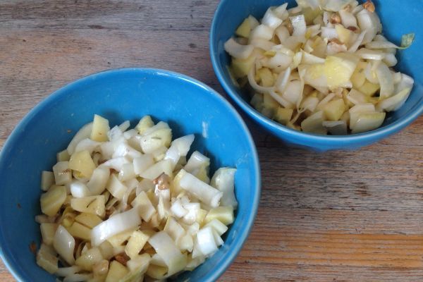 Recette Salade endive, comté, pomme et noix - 4 pp