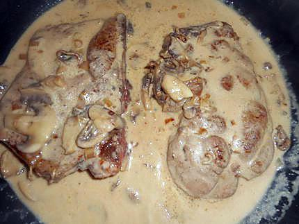 Côtes de porc à la crème fraîche COOKEO