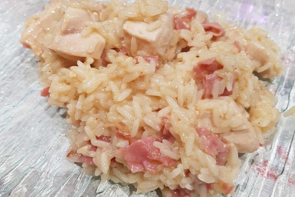 Recette Blanc de poulet, bacon et riz COOKEO