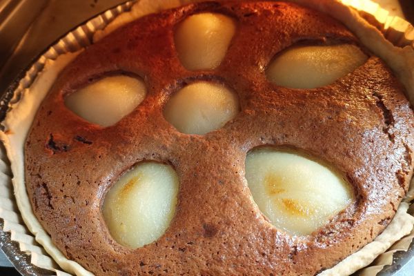 Recette Tarte au chocolat et poires au combi ninja