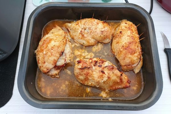Blancs de poulet farcis au Comté au Combi Ninja