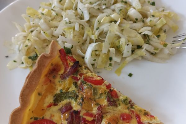 Recette Tarte poivrons bacon façon quiche de Gigi