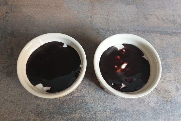 Recette Flocons d'avoine à la sauce chocolat noir