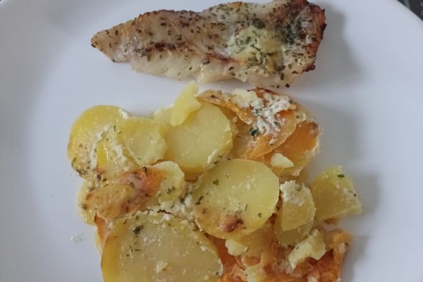 Filet de dorade sauce boursin au combi ninja