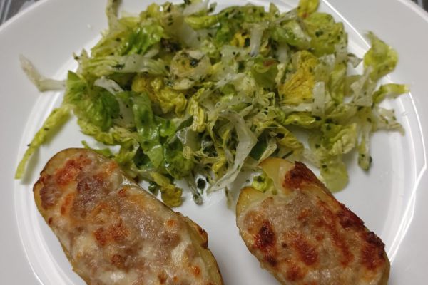 Pommes de terre farcies au pâté Hénaff avec combi ninja