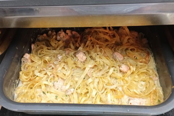 Recette One pasta tagliatelles saumon au combi Ninja