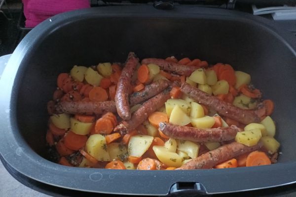 Carottes aux merguez avec le Multipot xl Ninja
