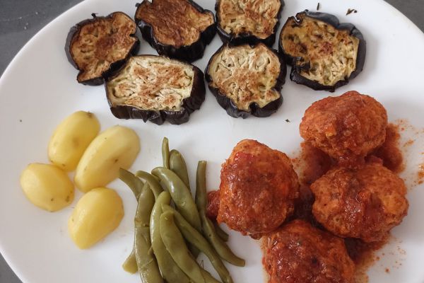 Recette Boulettes de poulet chorizo et courgettes au combi ninja
