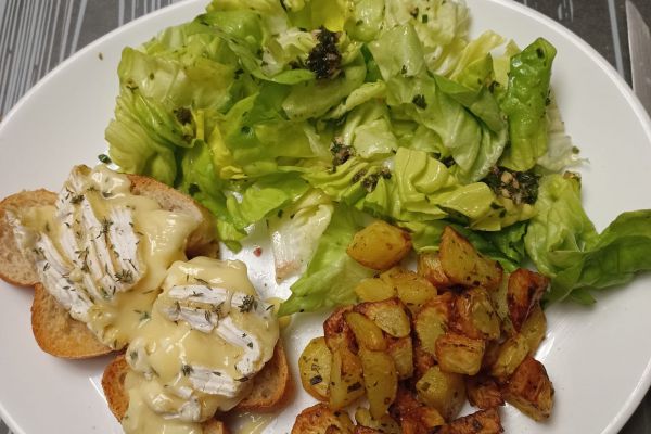 Recette Camembert rôti et sa baguette au combi  Ninja