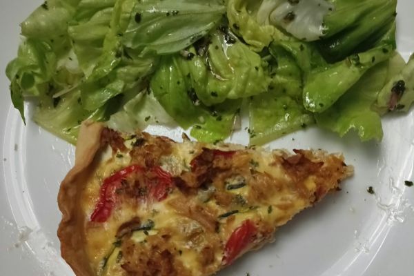 Tarte aux tomates 1 courgette et thon au combi Ninja