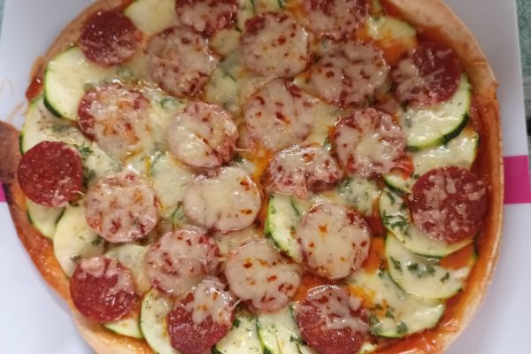 Wrap tomaté courgette, chorizo et Comté au combi ninja