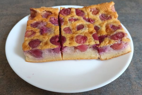 Recette Clafoutis aux cerises du jardin avec le combi ninja