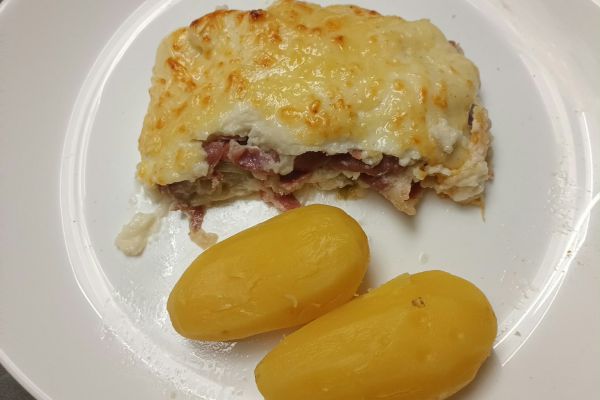Gratin d'endives Jambon Serrano et béchamel au combi Ninja