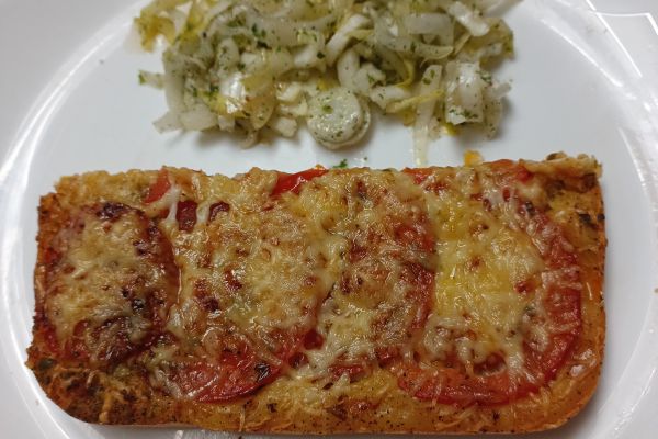 Recette Pizza liquide tomates poivrons au COMBI NINJA