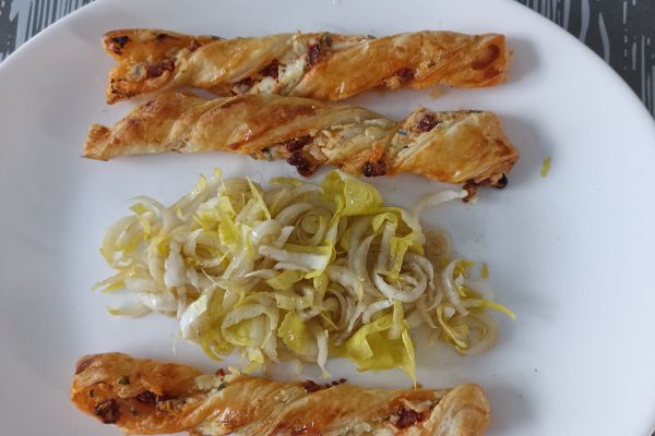 Recette Torsades feuilletées chorizo fromage au combi Ninja