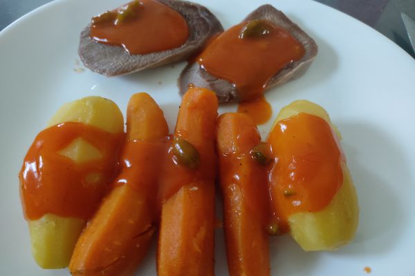Recette Langue de boeuf sauce tomate au cookéo