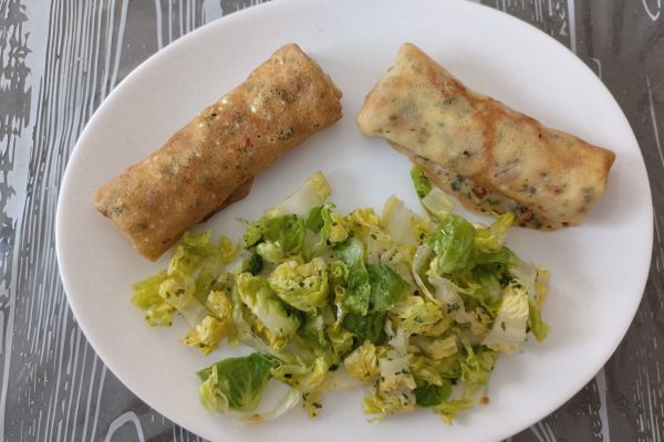 Recette Crêpes salées aux dés de jambon et Mme Loïc 
