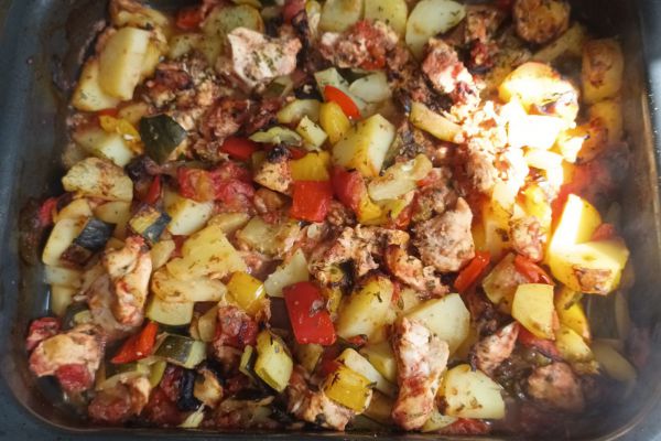 Recette Mijoté poulet poivron courgette au combi Ninja 