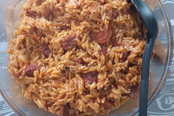 Orzo au chorizo et tomates séchées au cookéo