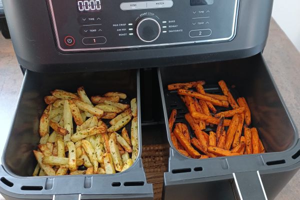 Recette Frites de pdt et carottes à l'air fryer Ninja
