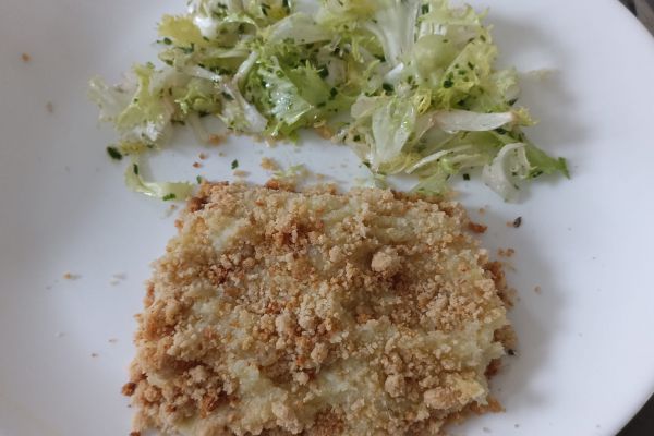 Recette Crumble lieu noir pdt comté au combi ninja