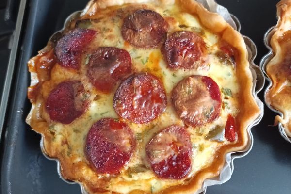 Tartelettes poivrons chorizo au combi Ninja