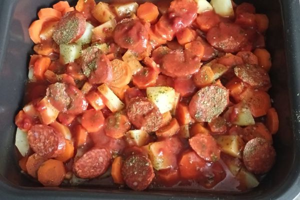 Mijoté carottes pdt chorizo au combi Ninja