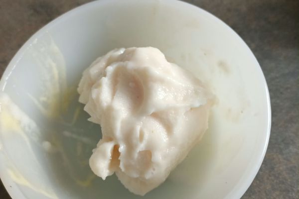 Glace aux litchis avec la swirl Ninja