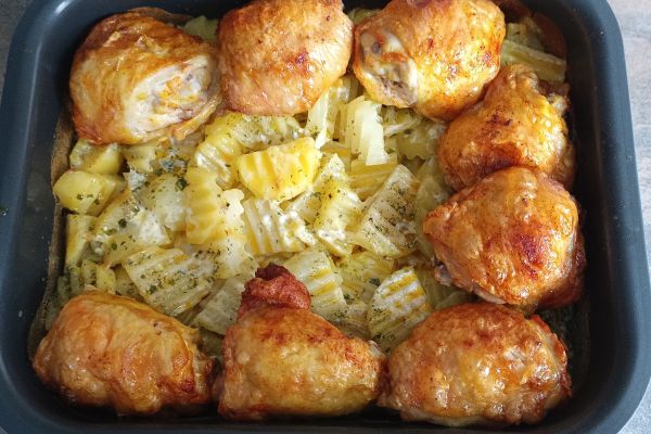 Recette Haut de poulet et gratin dauphinois façon Gigi au COMBI NINJA