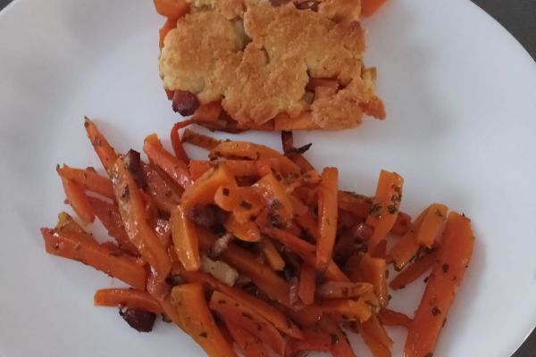 Carottes fondantes miel au combi ninja