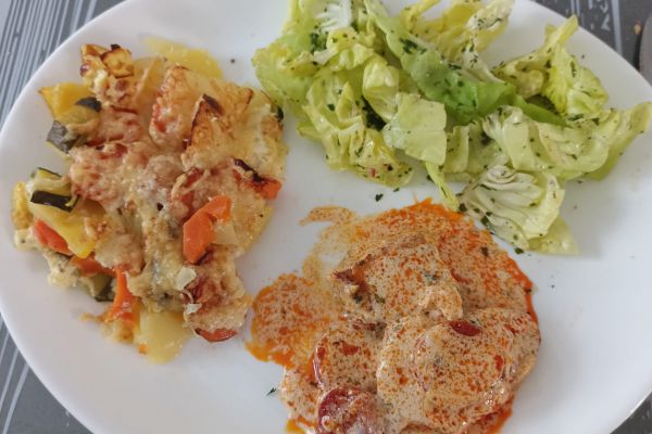 Recette Fricassée de dinde sauce crémeuse au chorizo