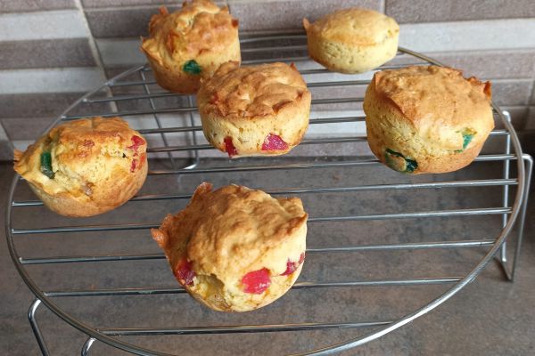Recette Muffins aux fruits confits au combi ninja