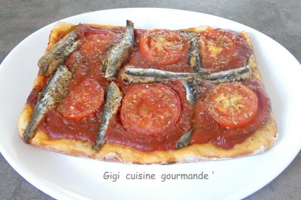 Recette Pizza expresse à l'anchois au cake factory
