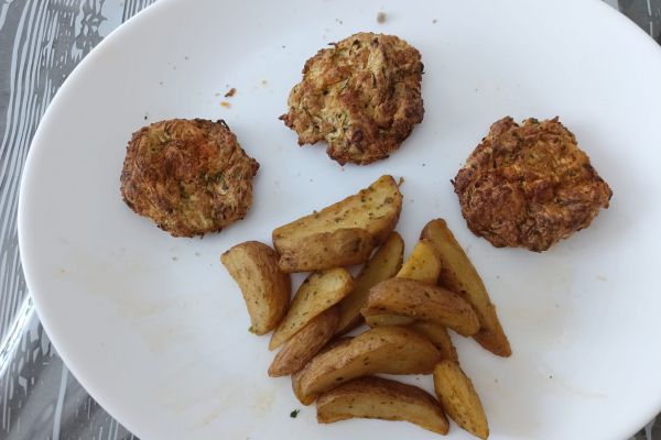 Galettes de courgette râpée au combi Ninja