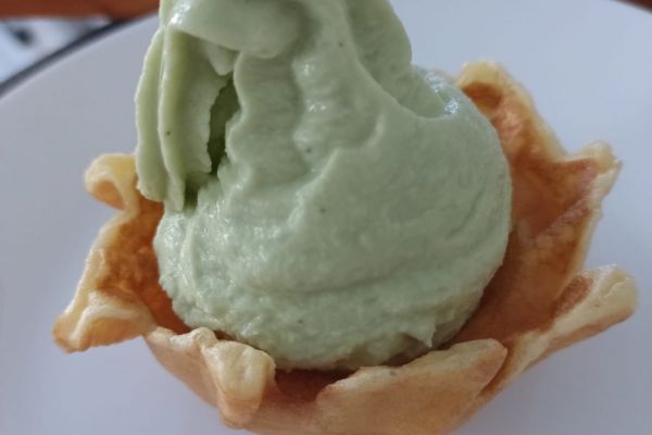 crème glacée pistache avec la swirl Ninja