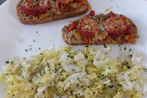 Recette Bruschetta chorizo parmesan au combi ninja