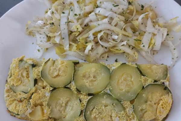 Recette Omelette à la courgette et pommes de terre au combi ninja