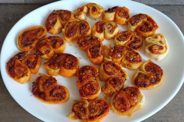 Recette Palmiers tomatés chorizo au combi ninja