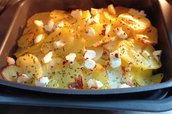 Recette Gratin de pdt au Saint Moret au COMBI NINJA