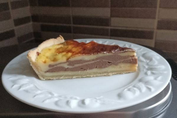 Recette Flan tigré sur pâte brisée au COMBI NINJA