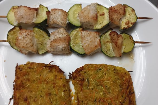 Recette Galettes pdt carotte courgette râpées au COMBI NINJA