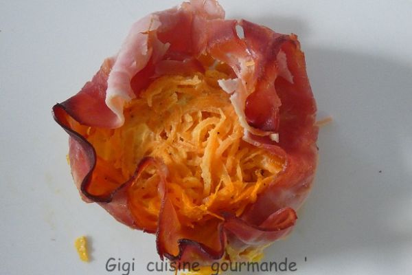 Recette Fleur de jambon et carotte