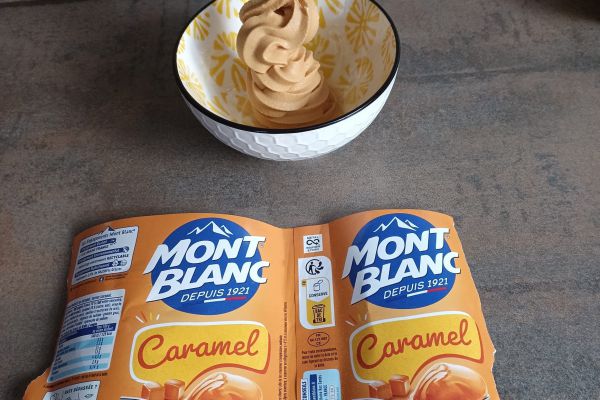 Glace MontBlanc au caramel avec la Ninja Swirl