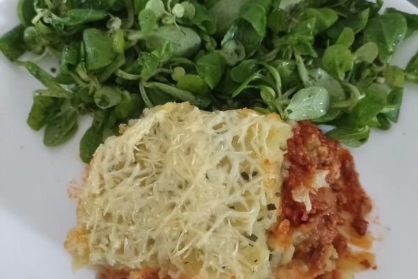 Parmentier à la purée de courgettes