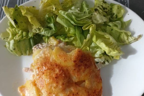 Recette Lasagnes de pdt jambon et tomme de Savoie au combi Ninja