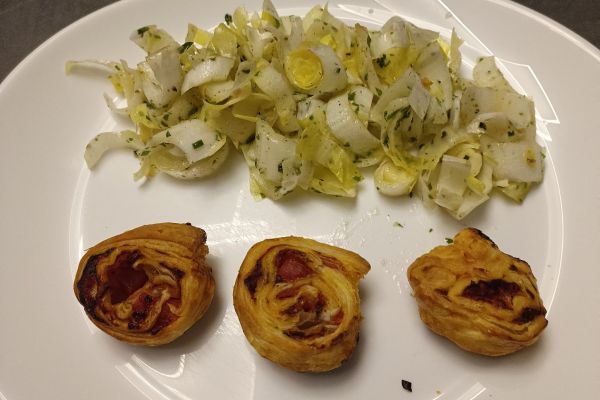 Mini roulé dés jambon et tomates à l'air fryer Ninja