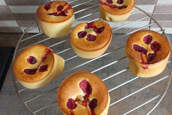 Petits gâteaux aux framboises avec combi Ninja